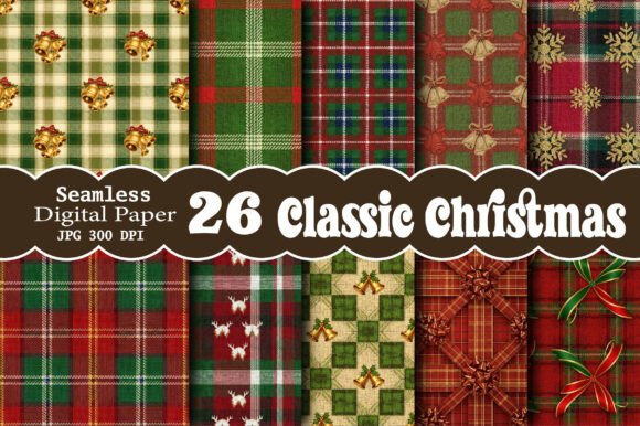 Classic Christmas Digital Papers