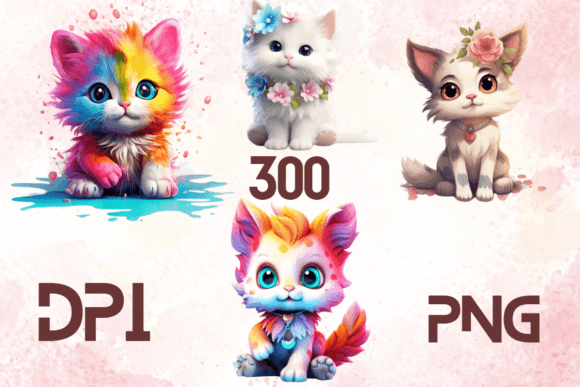 Cute Lovely Baby Cats Sublimation 06: A Unique Addition to Your Creative Projects