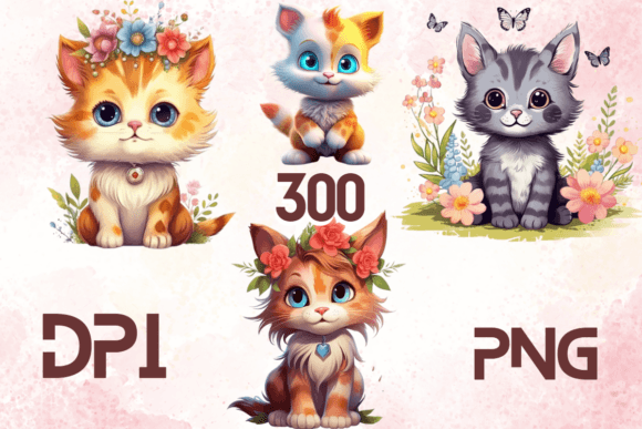 Cute Lovely Baby Cats Sublimation 12