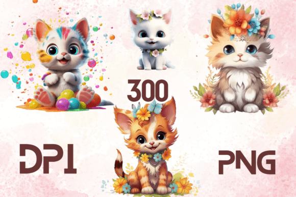 Cute Lovely Baby Cats Sublimation 15