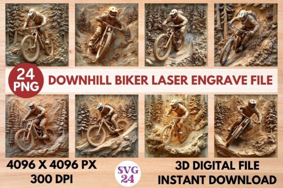 Downhill Biker Laser Engrave File: A Strategic Tool for Creative and Business Applications