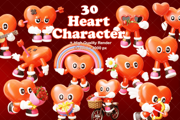 Heart Character for Creative Projects