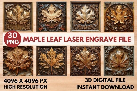Maple Leaf Laser Engrave File: A Versatile Design for Creative Projects