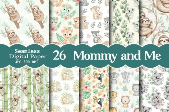 Mommy and Me Seamless Pattern: A Versatile Design for Creative Expression