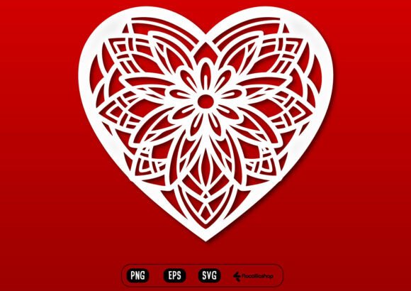 Ornate Heart Mandala for Cricut: A Blend of Elegance and Precision