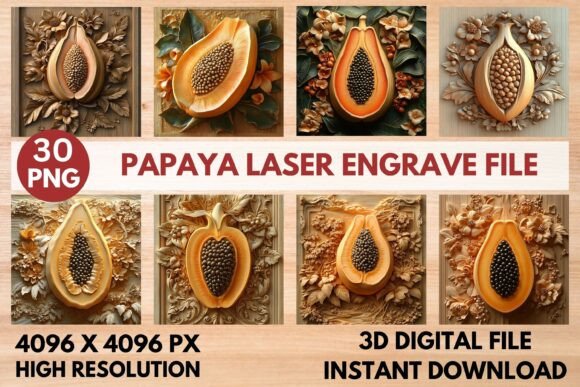 Papaya Laser Engrave File: A Versatile Design for Precision Engraving
