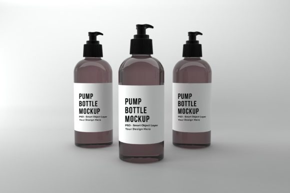 Pump Three Bottle Mockup: A Versatile Tool for Creative Professionals