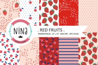 Red Fruit Digital Paper Pack: A Vibrant Resource for Creative Projects