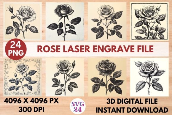 Rose Laser Engrave File: A Versatile Digital Design for Creative Projects