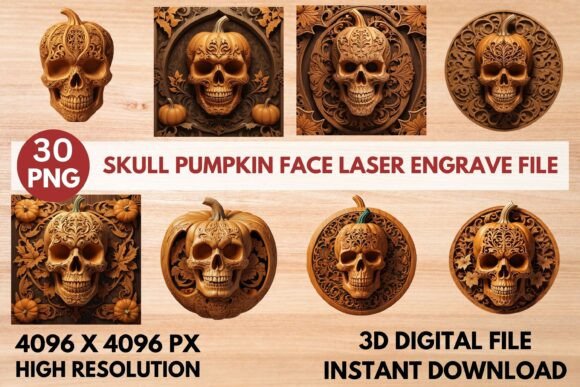 Skull Pumpkin Face Laser Engrave File: A Versatile Tool for Creative Projects
