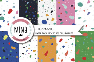 Terrazo Digital Paper, Terrazzo Wrapping