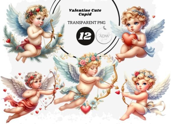 Valentine Cute Cupid: A Delightful Addition to Love-Themed Designs