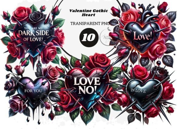 Valentine Gothic Heart: A Fusion of Romance and Darkness