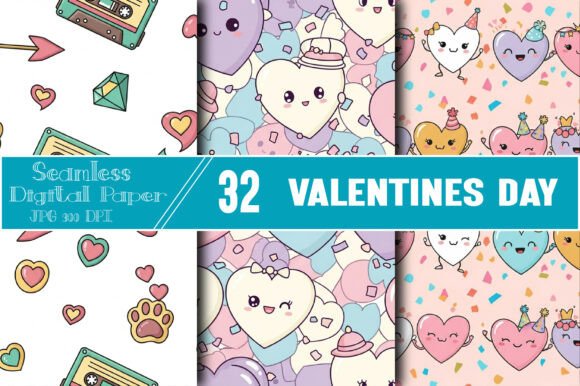 Valentines Day Pattern Hand Drawn: A Touch of Romance for Your Creative Projects