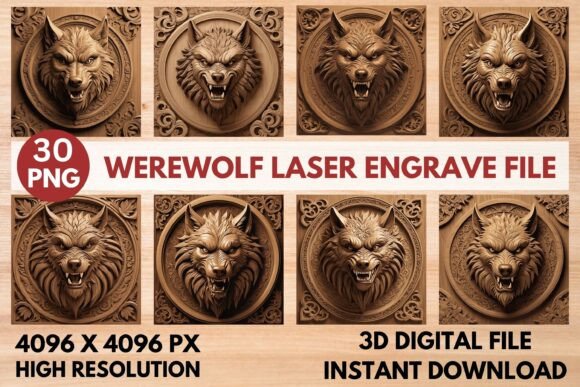 Werewolf Laser Engrave File: A Creative Tool for Every Project